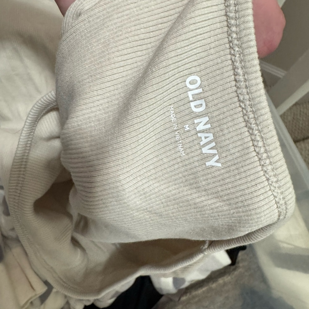 Old Navy Cream Ribbed Top - Picture 2 of 2